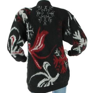 Vintage Cardigan Grandmacore Holiday Snow Snowflake Xmas Christmas Knit Sweater